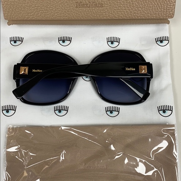 MaxMara 60MM Black RoseGoldHardware Sunglasses New  display picture 1